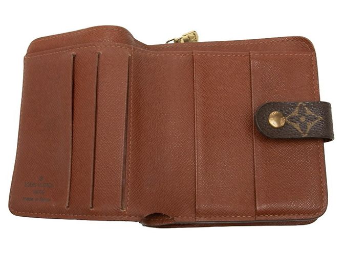 Portafoglio bi-fold compatto con zip Louis Vuitton Monogram Marrone Monogramma - vista 4