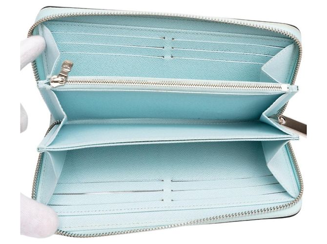 Portafoglio Lungo Louis Vuitton Epi Zippy Blu chiaro - vista 6