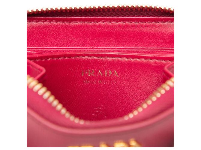 Tarjetero Prada de piel rosa - vista 5