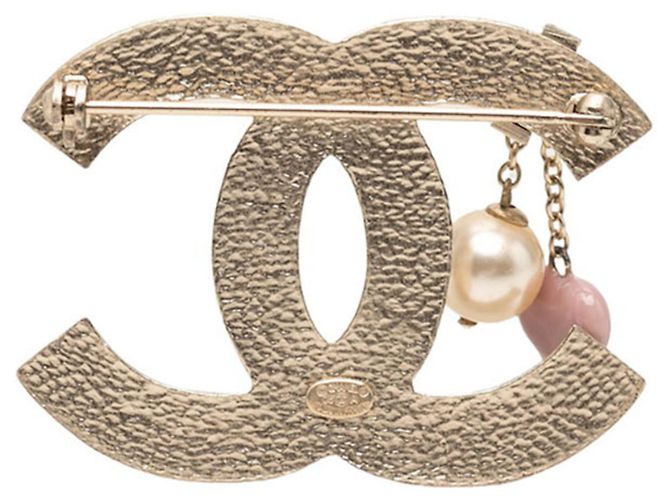 Timeless Chanel Coco Mark Brosche mit Herzmotiv Golden - Ansicht 2