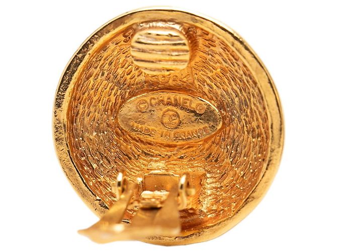Orecchini a clip Chanel Coco Mark Matelassé Gold D'oro - vista 3