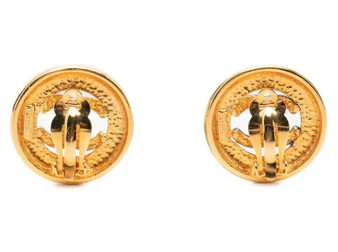 Orecchini a clip Chanel Gold Plated Coco Mark D'oro - vista 2