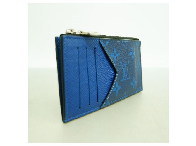 Portacarte e monete Louis Vuitton Taigarama Blu - vista 2