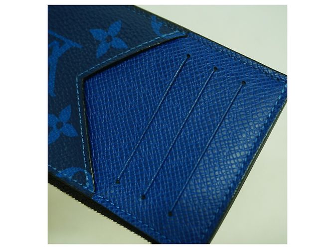 Portacarte e monete Louis Vuitton Taigarama Blu - vista 7