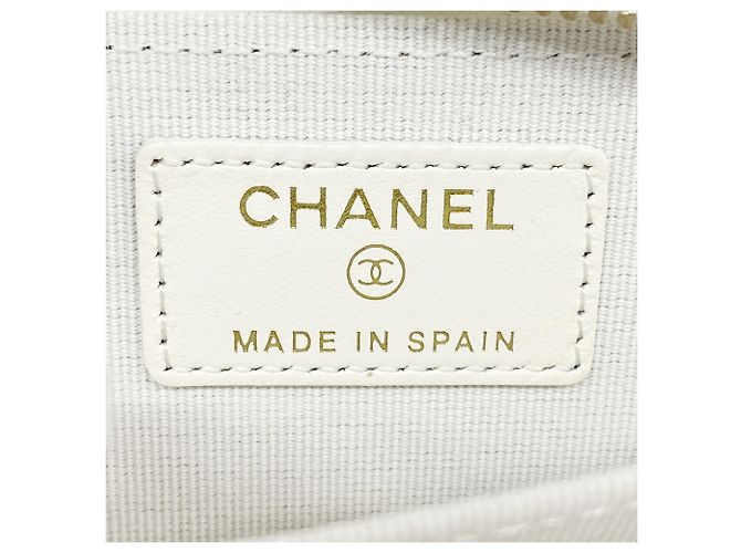 Portamonete Chanel in vitello granulato Ivory Crudo - vista 4