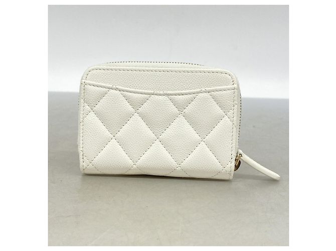 Portamonete Chanel in vitello granulato Ivory Crudo - vista 5