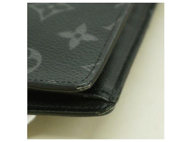 Louis Vuitton Monogram Eclipse Portefeuille Brazza Long Wallet Nero - vista 7