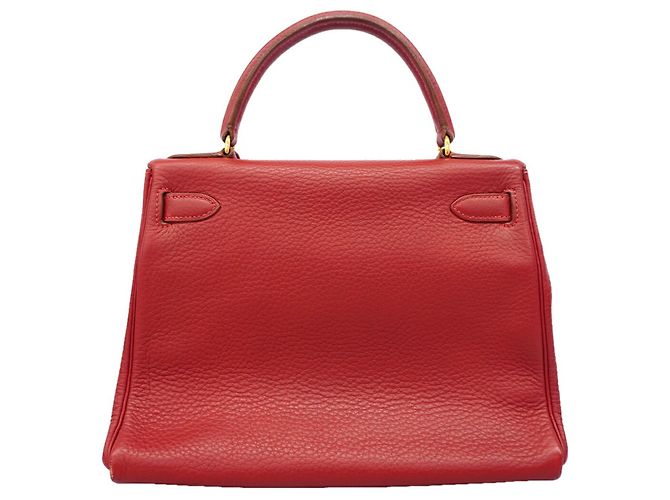 Hermès Borsa Hermes Kelly 28 Togo in Rouge Vif Rosso - vista 11