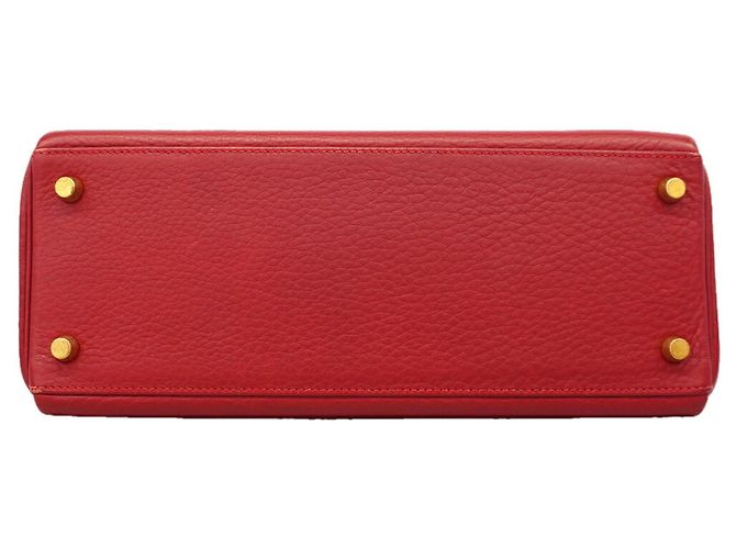 Hermès Borsa Hermes Kelly 28 Togo in Rouge Vif Rosso - vista 3