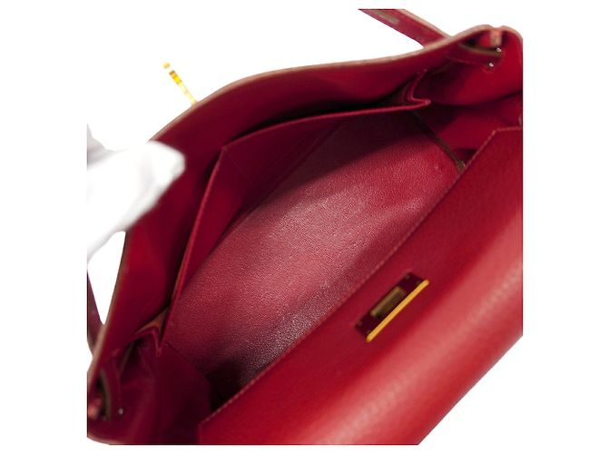 Hermès Borsa Hermes Kelly 28 Togo in Rouge Vif Rosso - vista 4
