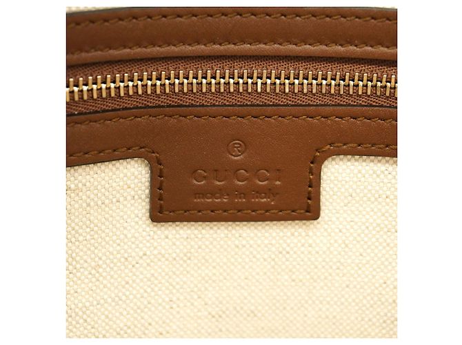 Sac cabas Gucci en toile ivoire Écru - vue 5