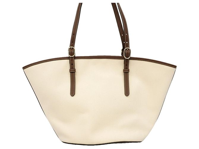 Sac cabas Gucci en toile ivoire Écru - vue 9