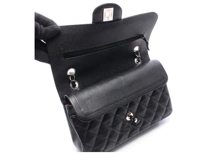 Sac à épaule Chanel Matelassé Double Flap Noir - vue 8