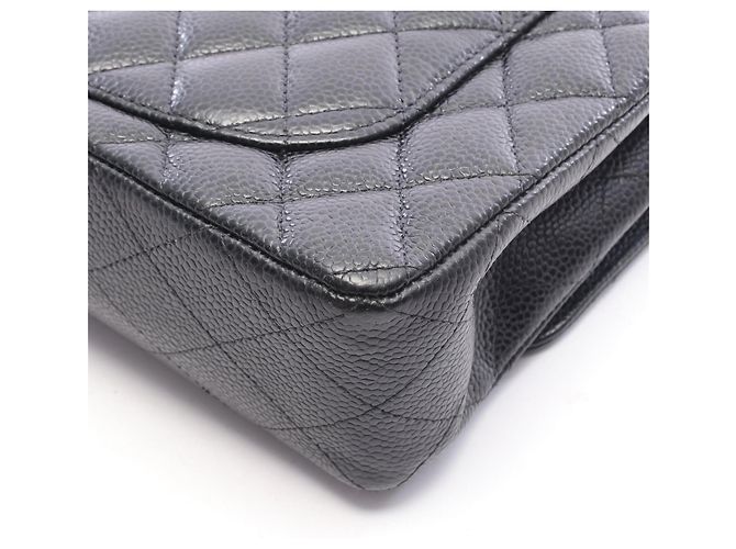 Sac à épaule Chanel Matelassé Double Flap Noir - vue 9