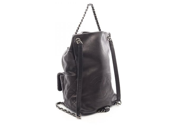 Mochila/Bolsa 2 em 1 Chanel Matelassé Preto - vista 2