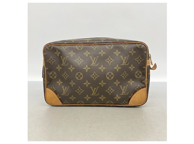 Sac pochette Louis Vuitton Monogram Compiegne 28 Marron - vue 8