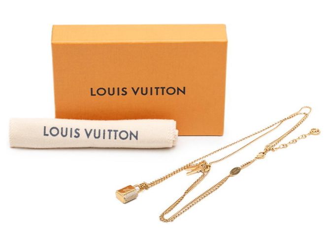 Collana Louis Vuitton LV Padlock D'oro - vista 7