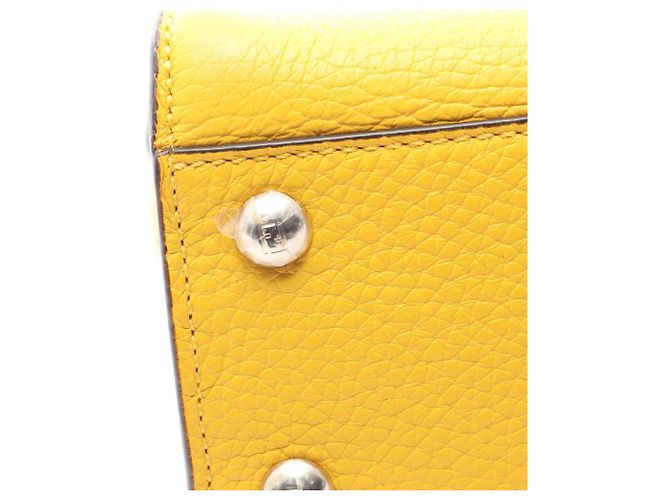 Borsa 2-Way Fendi Mini Peekaboo Selleria Giallo - vista 11