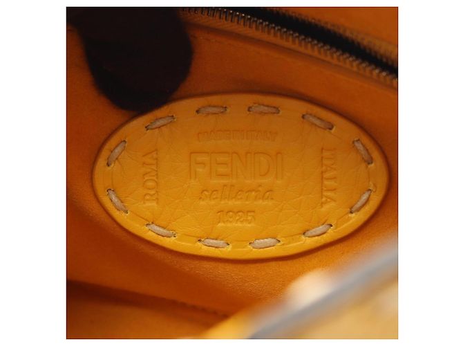 Borsa 2-Way Fendi Mini Peekaboo Selleria Giallo - vista 4
