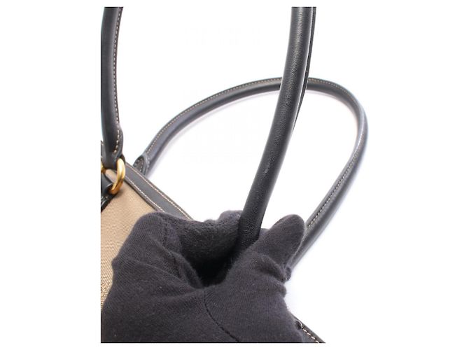 Borsa Tote Prada LOGO JACQUARD Marrone Nero - vista 7
