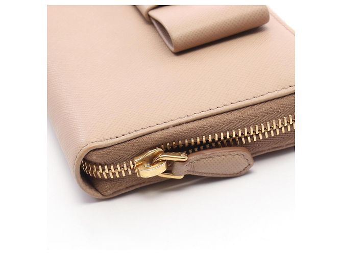 Cartera larga redonda Prada PRADA Ribbon Beige - vista 7