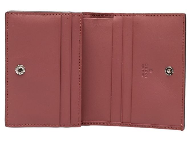Portafoglio bi-fold Gucci GG Blooms Beige - vista 5