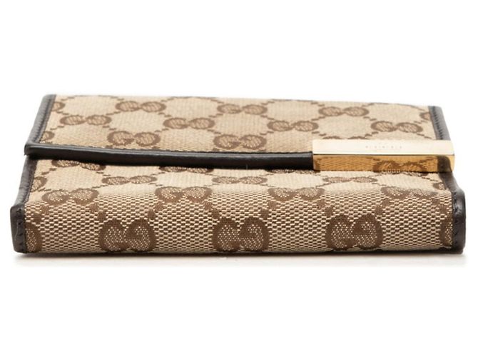 Portafoglio bi-fold Gucci GG Canvas Marrone - vista 3