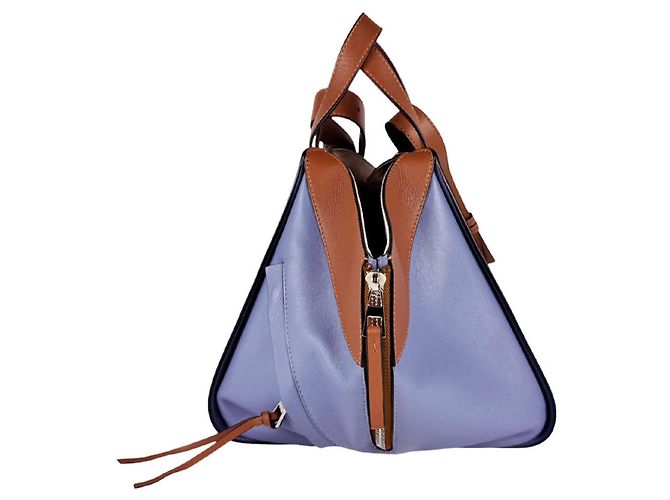 Loewe Hammock Piccola Borsa a mano/Borsa a tracolla in pelle Marrone Blu - vista 2