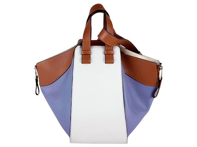 Loewe Hammock Piccola Borsa a mano/Borsa a tracolla in pelle Marrone Blu - vista 3