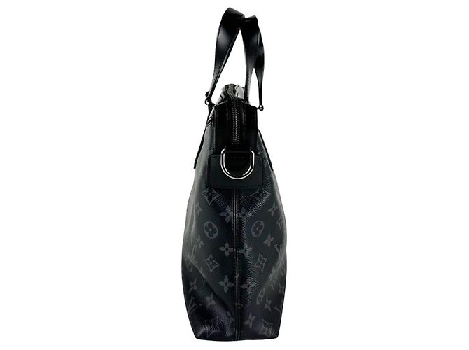Borsa a tracolla Louis Vuitton Monogram Eclipse Explorer Marrone Nero Monogramma - vista 2