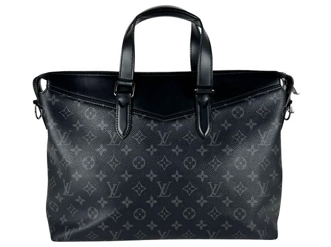 Borsa a tracolla Louis Vuitton Monogram Eclipse Explorer Marrone Nero Monogramma - vista 3