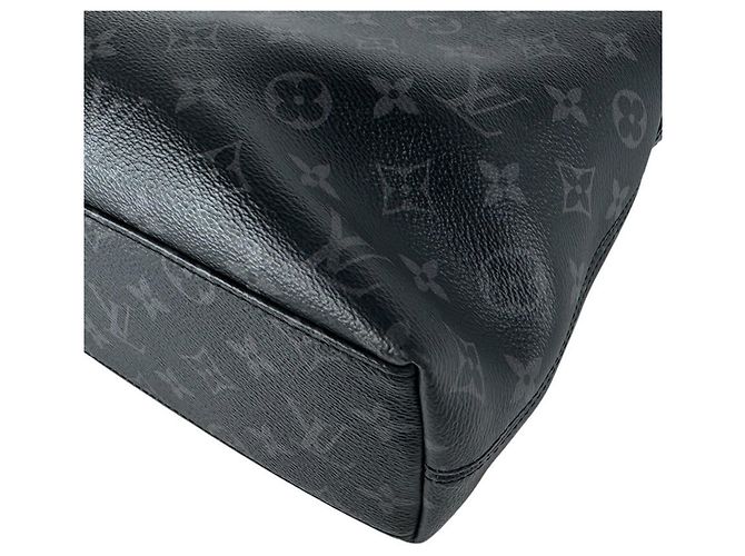 Borsa a tracolla Louis Vuitton Monogram Eclipse Explorer Marrone Nero Monogramma - vista 8