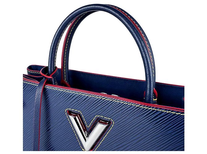Twist Sac à épaule Louis Vuitton en cuir Epi Bleu Marine - vue 10