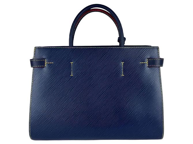 Twist Sac à épaule Louis Vuitton en cuir Epi Bleu Marine - vue 3