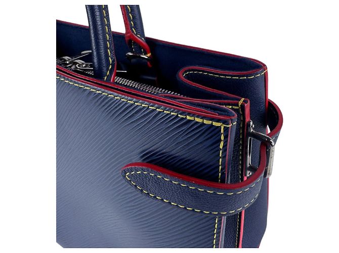Twist Sac à épaule Louis Vuitton en cuir Epi Bleu Marine - vue 6