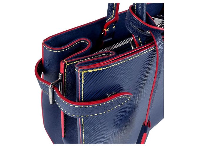 Twist Sac à épaule Louis Vuitton en cuir Epi Bleu Marine - vue 7