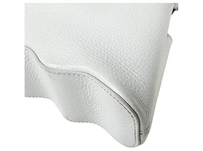Sac à main Louis Vuitton Capucines MINI en cuir Blanc - vue 8
