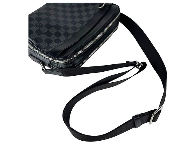 Borsa a tracolla Louis Vuitton Damier Graphite Marrone Nero - vista 10