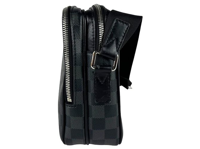 Borsa a tracolla Louis Vuitton Damier Graphite Marrone Nero - vista 2