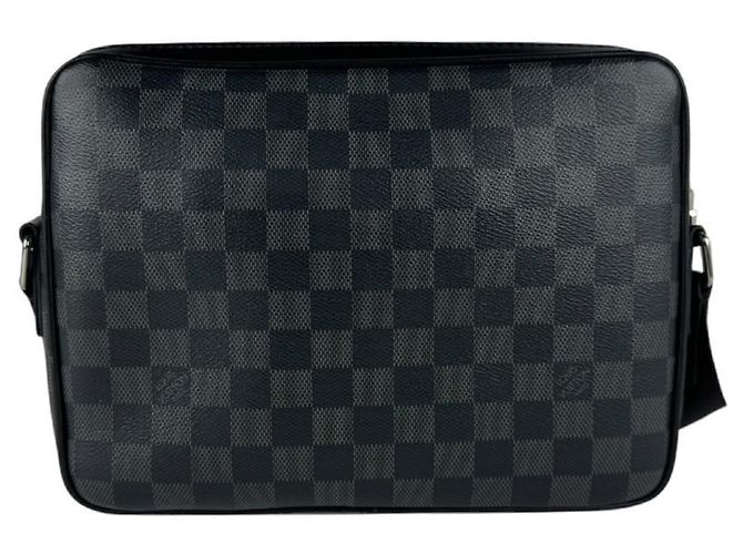 Borsa a tracolla Louis Vuitton Damier Graphite Marrone Nero - vista 3