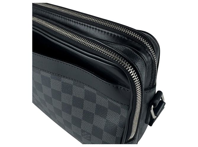 Borsa a tracolla Louis Vuitton Damier Graphite Marrone Nero - vista 6