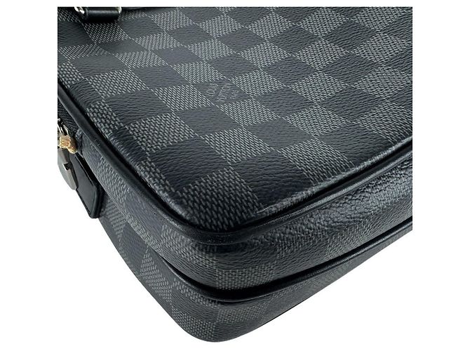 Borsa a tracolla Louis Vuitton Damier Graphite Marrone Nero - vista 9