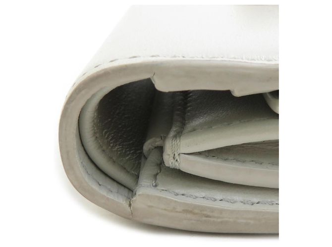 Céline Portafoglio Tri-fold Celine in Light Gray Grigio - vista 7