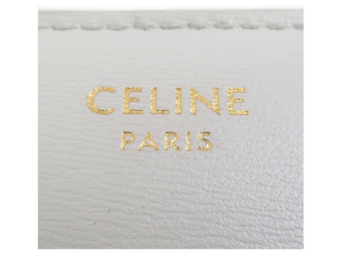 Céline Portafoglio Tri-fold Celine in Light Gray Grigio - vista 8