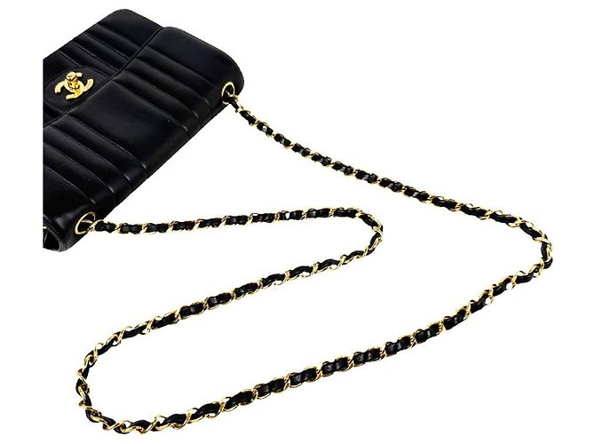 Borsa a tracolla in pelle Chanel Nero - vista 10
