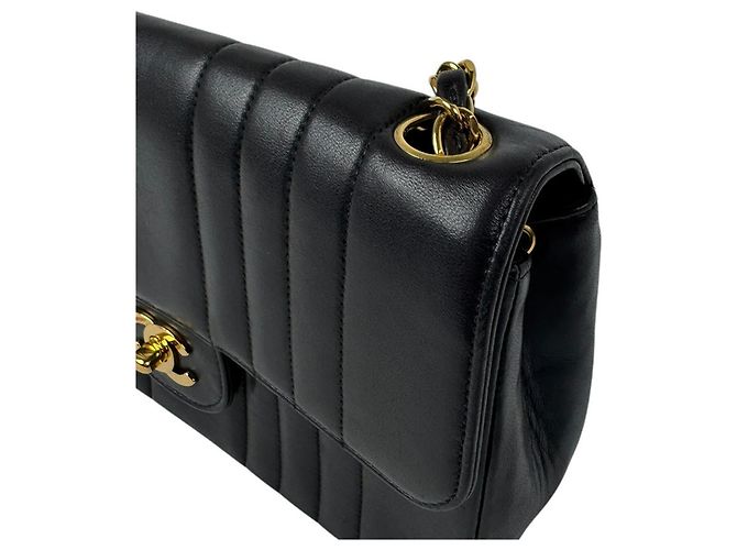 Borsa a tracolla in pelle Chanel Nero - vista 6