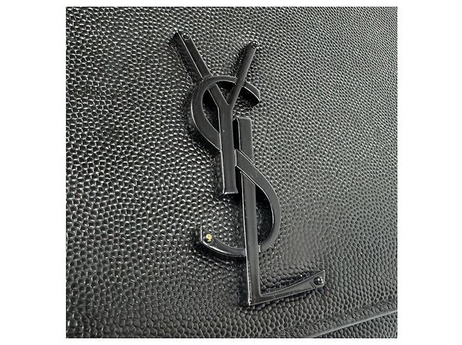 Autre Marque Borsa a tracolla in pelle nera Saint Laurent Nero - vista 11