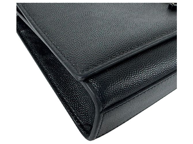 Autre Marque Borsa a tracolla in pelle nera Saint Laurent Nero - vista 9