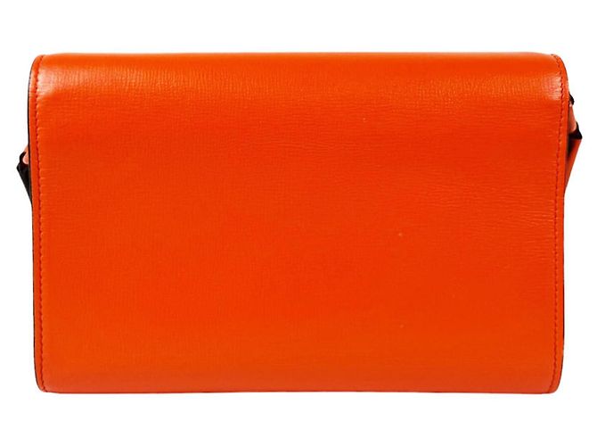 Borsa a tracolla Gucci in pelle arancione - vista 3