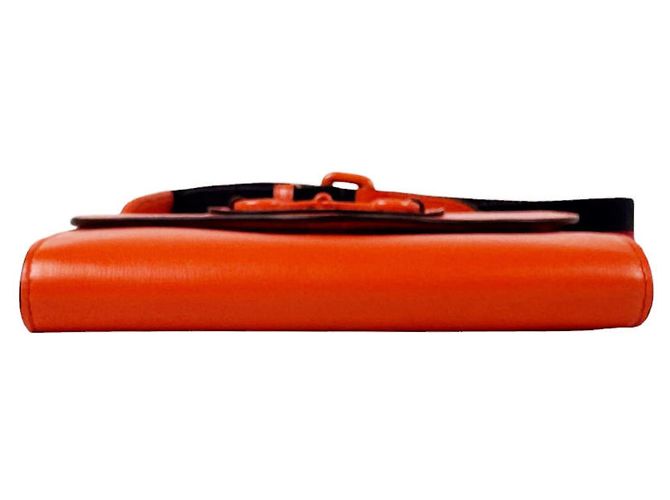 Borsa a tracolla Gucci in pelle arancione - vista 4